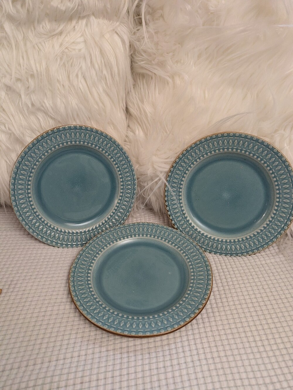 7.5" Blue Ceramic Plates